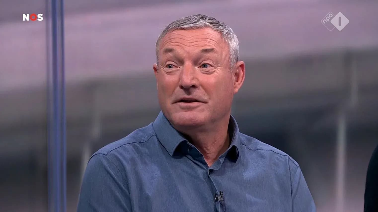 Person speaking during a sports analysis segment