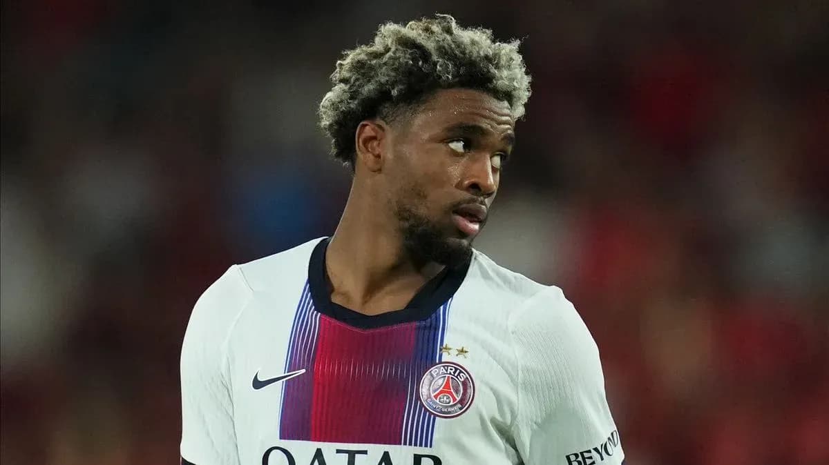 Player wearing PSG jersey during match