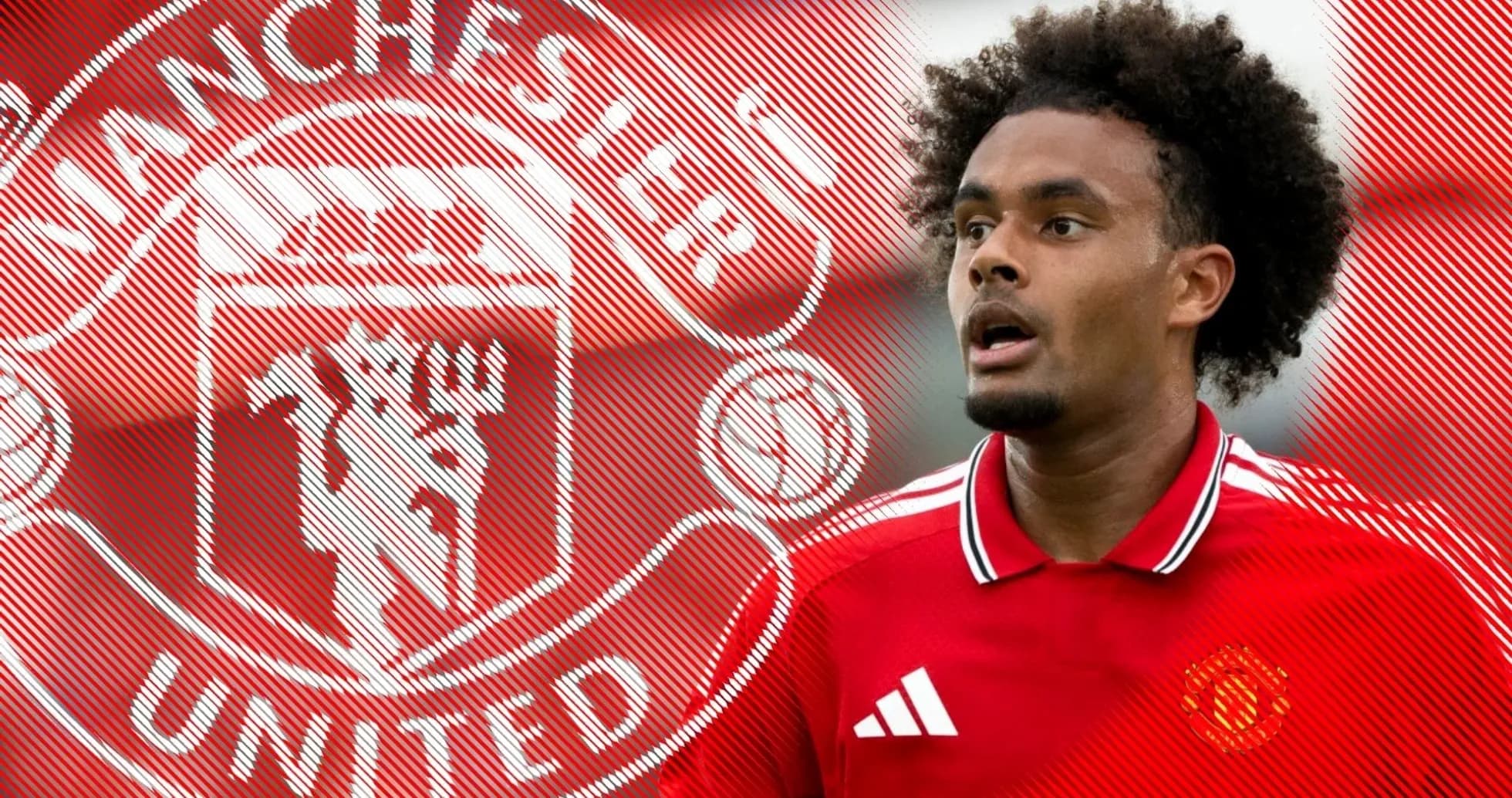 Player in Manchester United kit with club logo