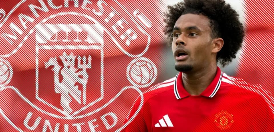 Player in Manchester United kit with club logo