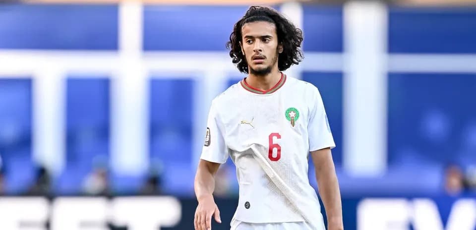 Morocco player on field during match