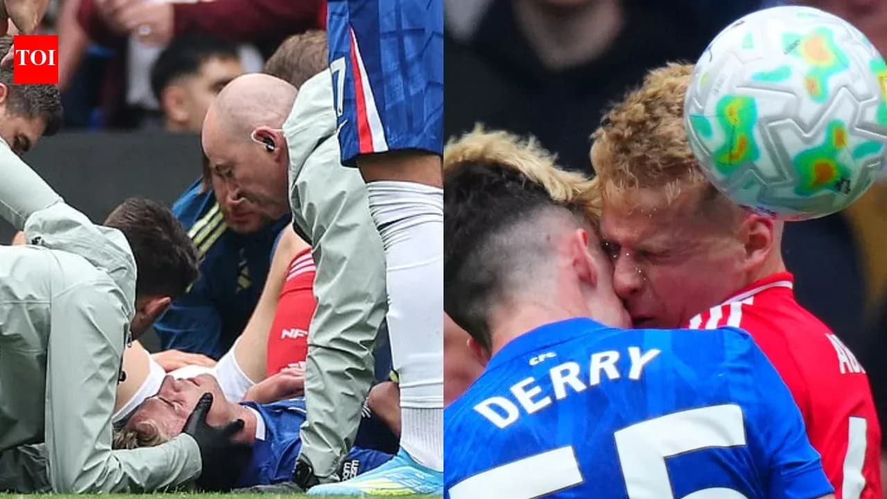 Players receiving treatment after injury during match