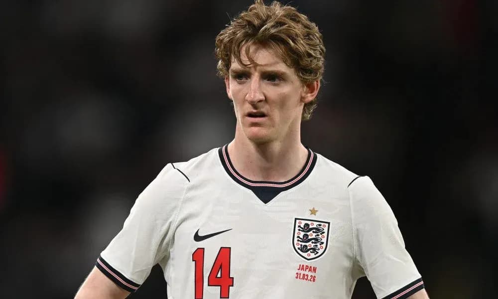 Football player in England kit during match