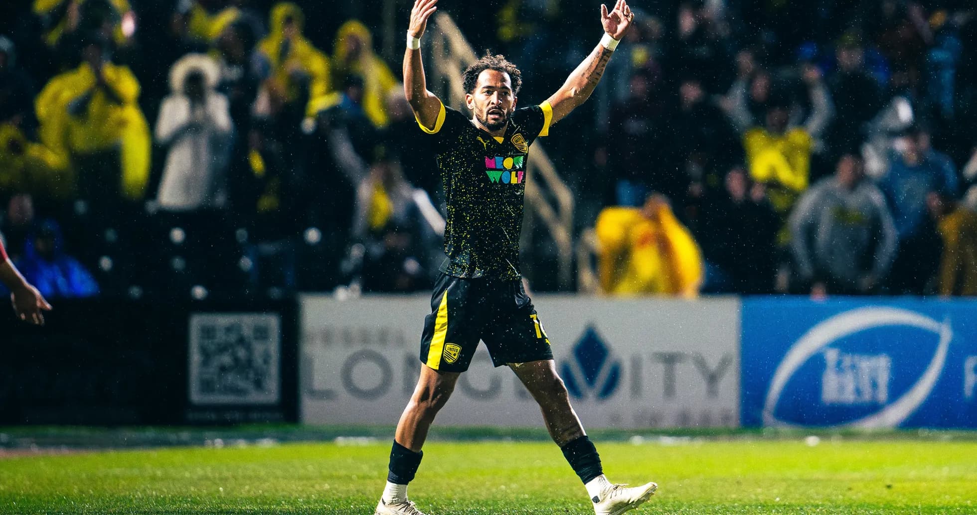 Player celebrating during New Mexico United match