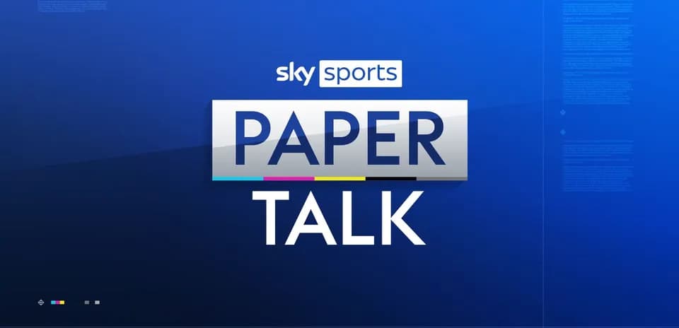 Sky Sports Paper Talk graphic with logo