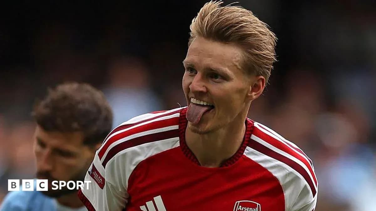 Arsenal player celebrating during a match