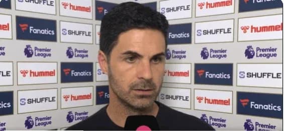 Manager speaking during post-match interview