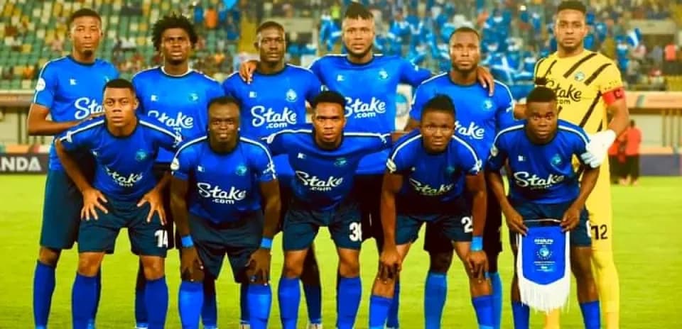 Enyimba FC team lineup before match