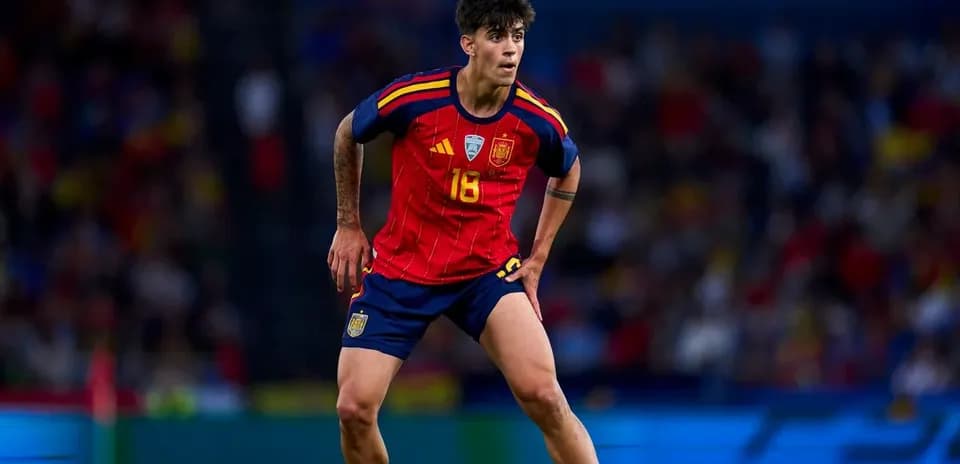 Player in Spain jersey during match action