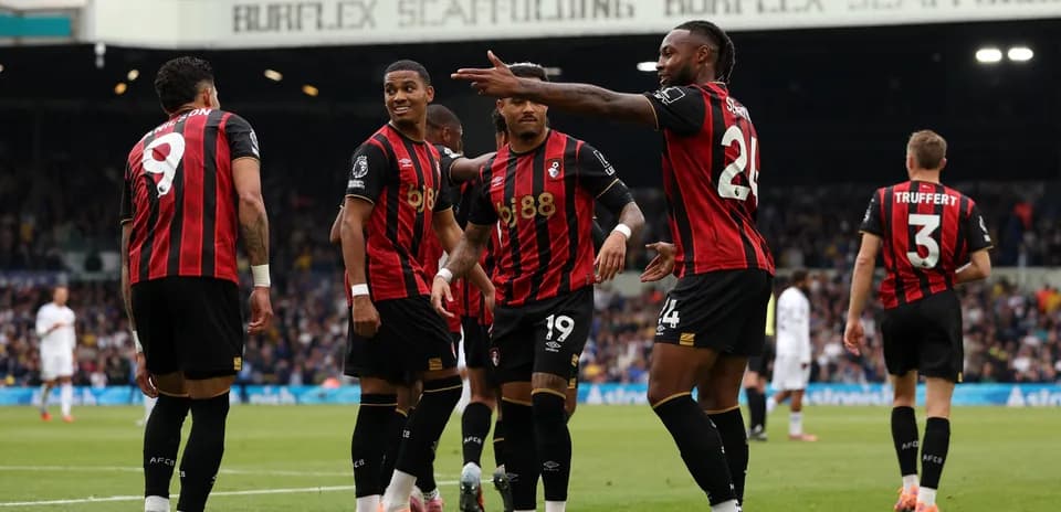 Bournemouth players celebrating a goal