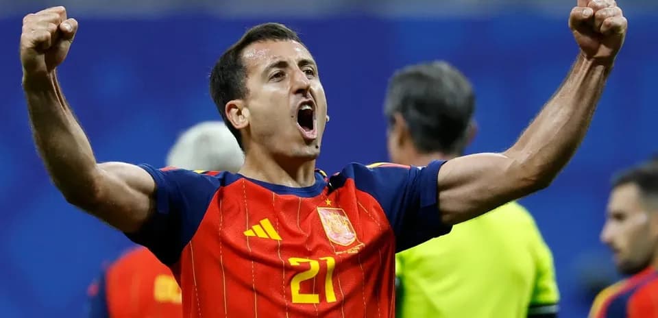 Player celebrating victory with raised arms