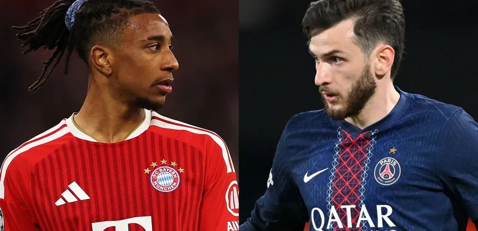 Two football players from Bayern Munich and PSG