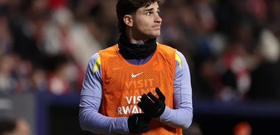 Player warming up on the sidelines during match