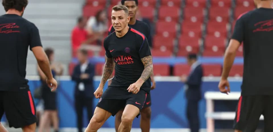 Player training during session at stadium
