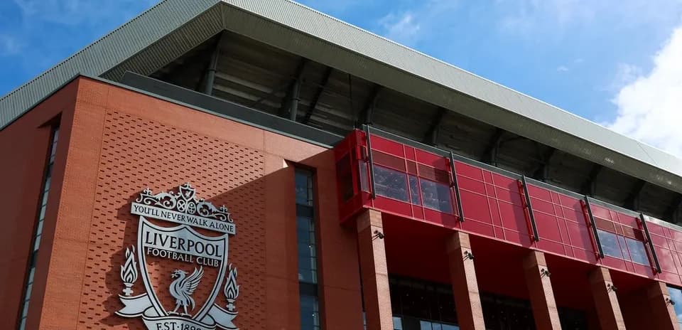 Exterior view of Liverpool Football Club's stadium