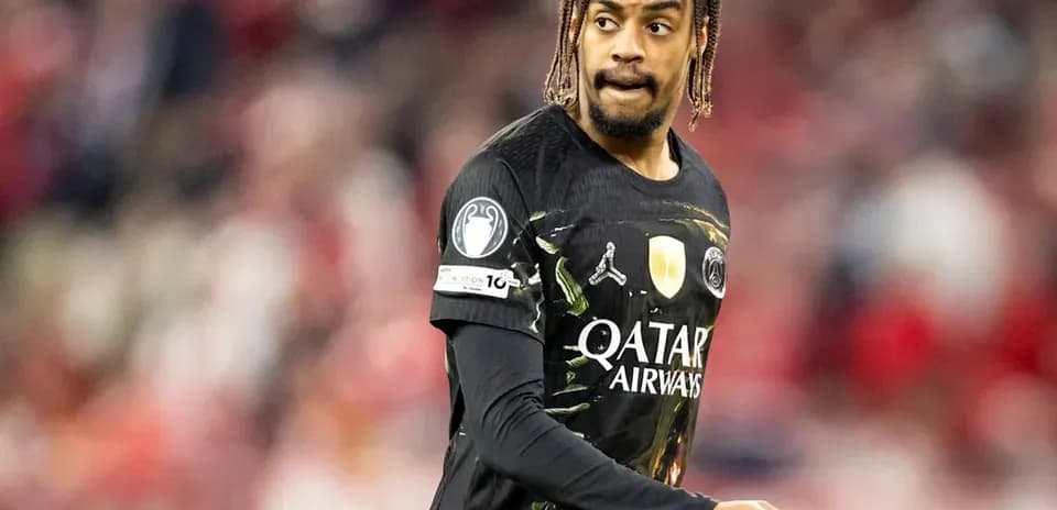 Player in black jersey during match action