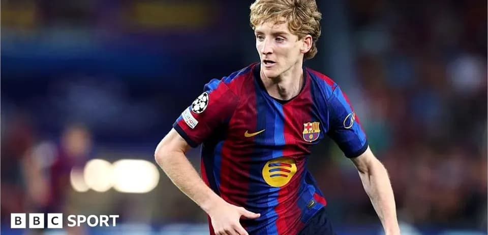 Barcelona player running during a Champions League match