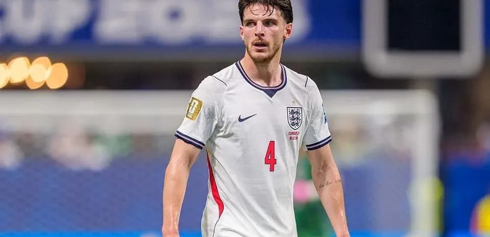 Player wearing England kit during a match