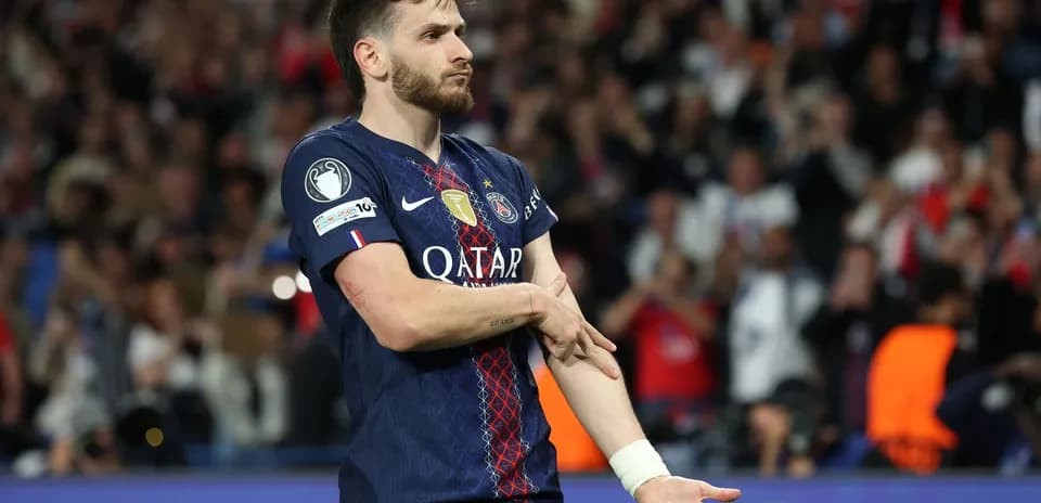 Player gesturing during a match at stadium