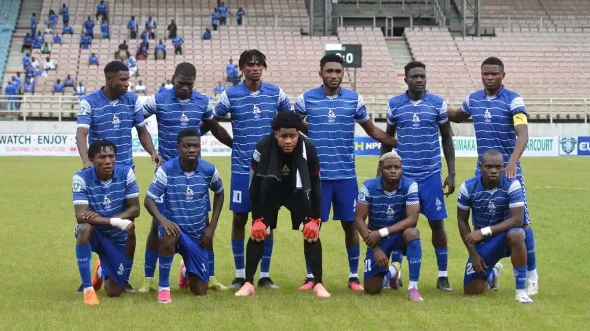 Ikorodu City team lineup before the match