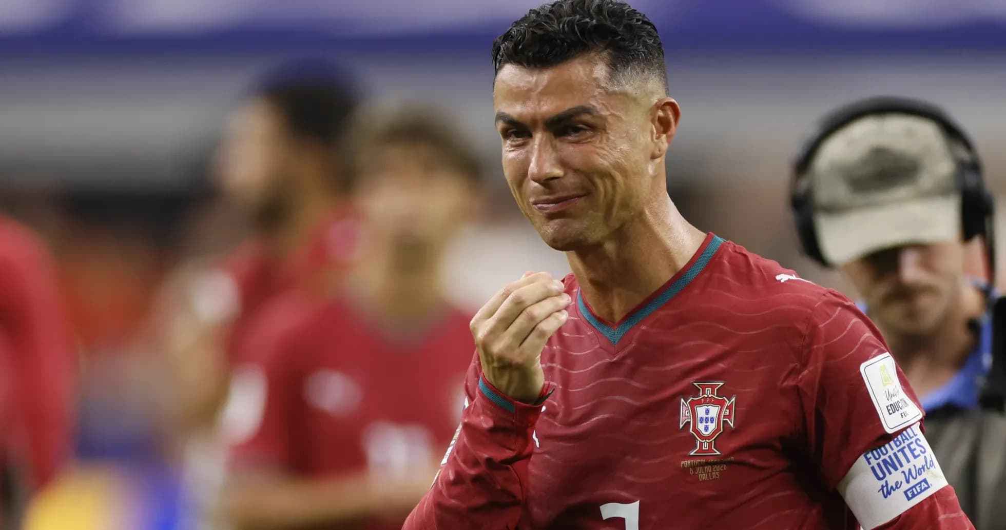 Cristiano Ronaldo during match with Portugal team