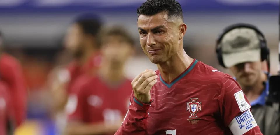 Cristiano Ronaldo during match with Portugal team