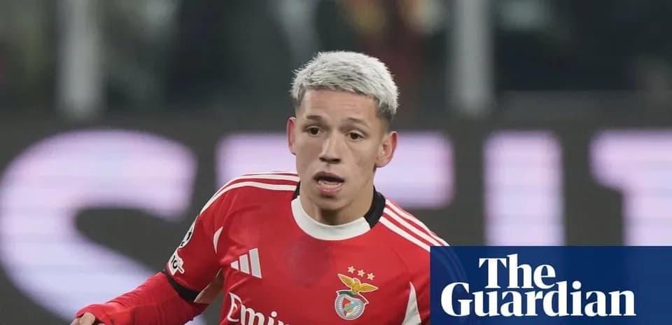 Benfica player in red kit during match action