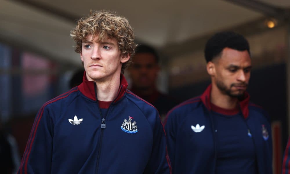 Newcastle United players entering the stadium tunnel