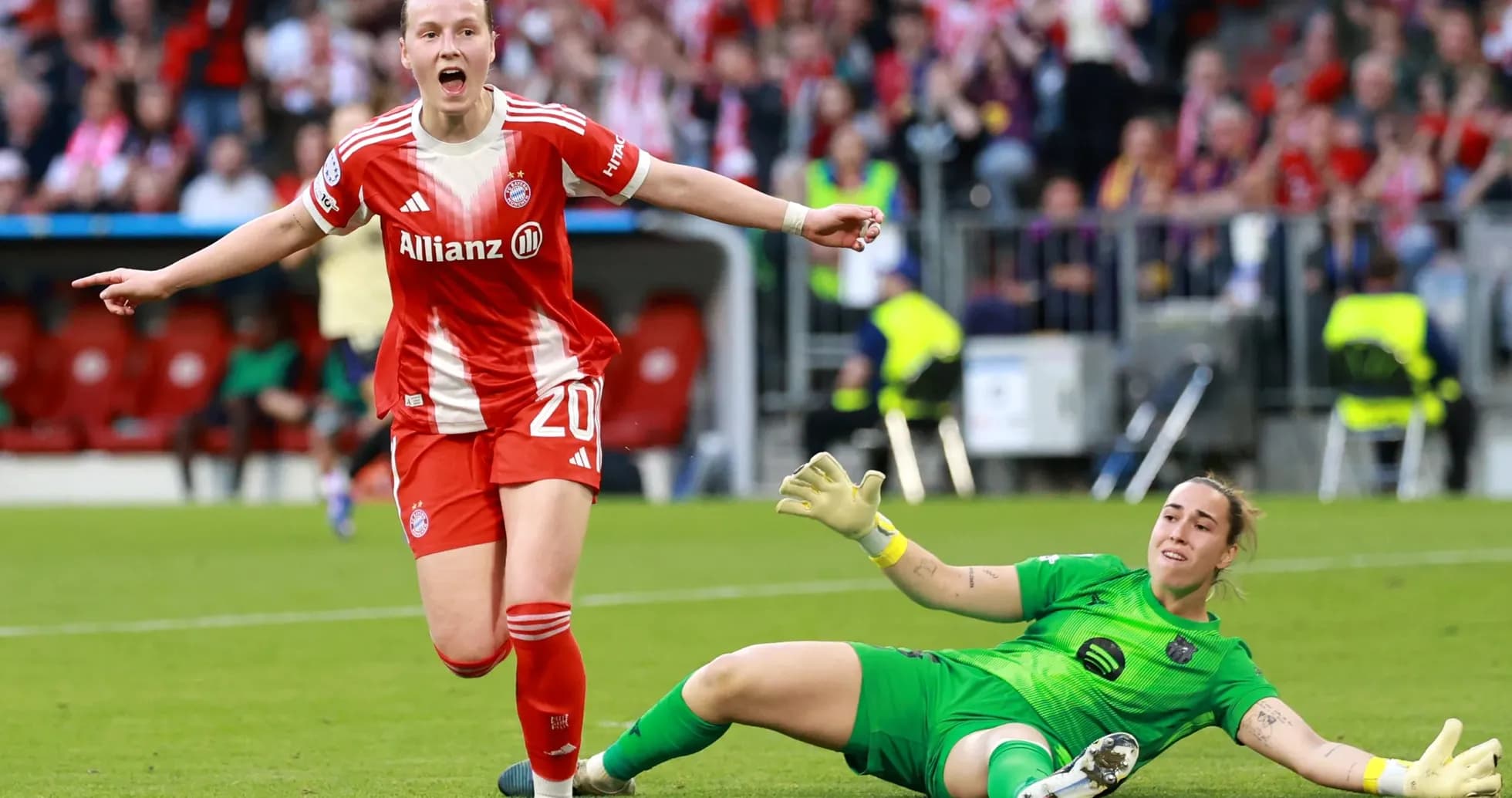 Bayern Munich player celebrating a goal