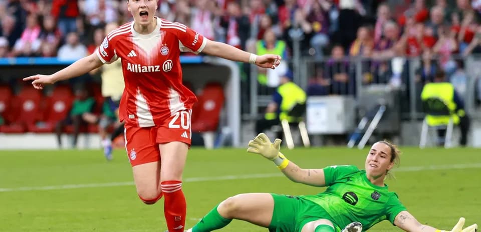 Bayern Munich player celebrating a goal