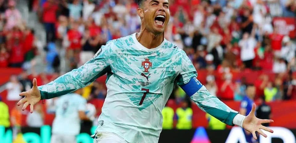 Cristiano Ronaldo celebrating goal for Portugal
