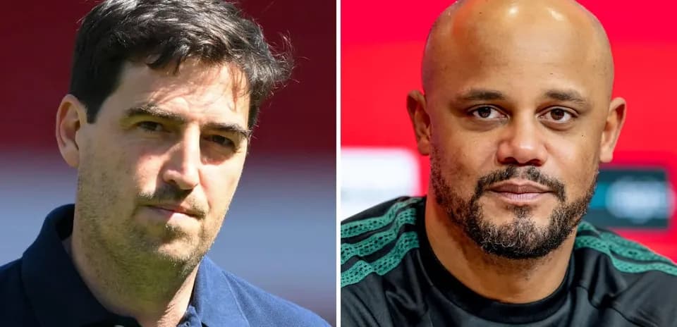Two football coaches in separate close-up portraits