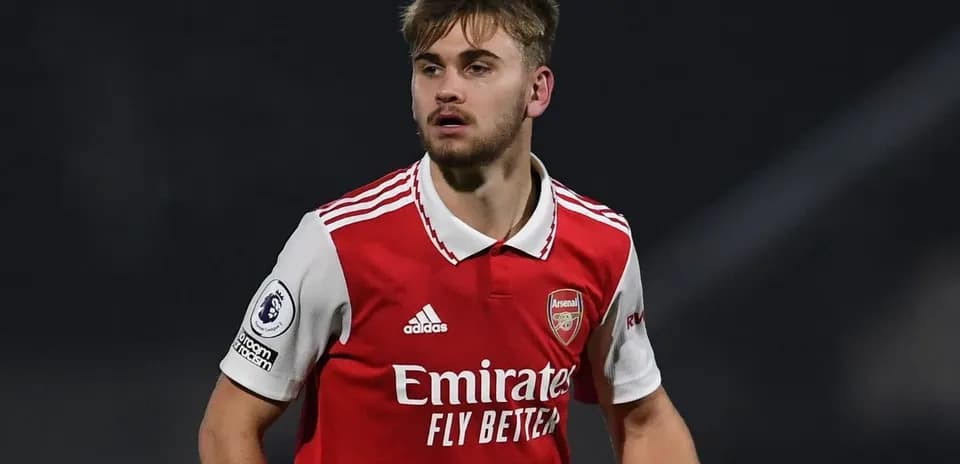 Player wearing Arsenal kit during match