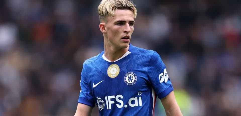 Chelsea player during match in blue jersey