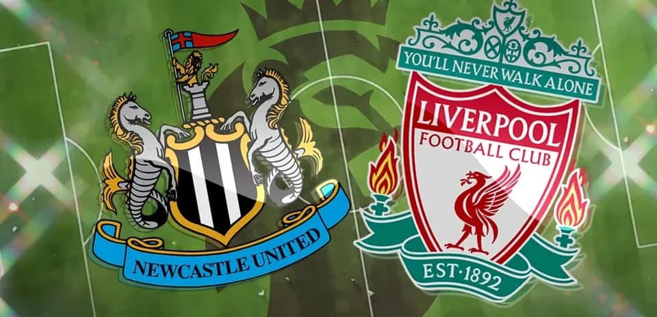 Logos of Newcastle United and Liverpool FC displayed