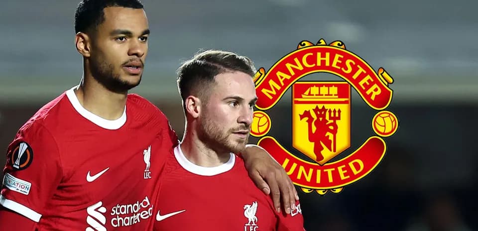 Two players in Liverpool jerseys during match