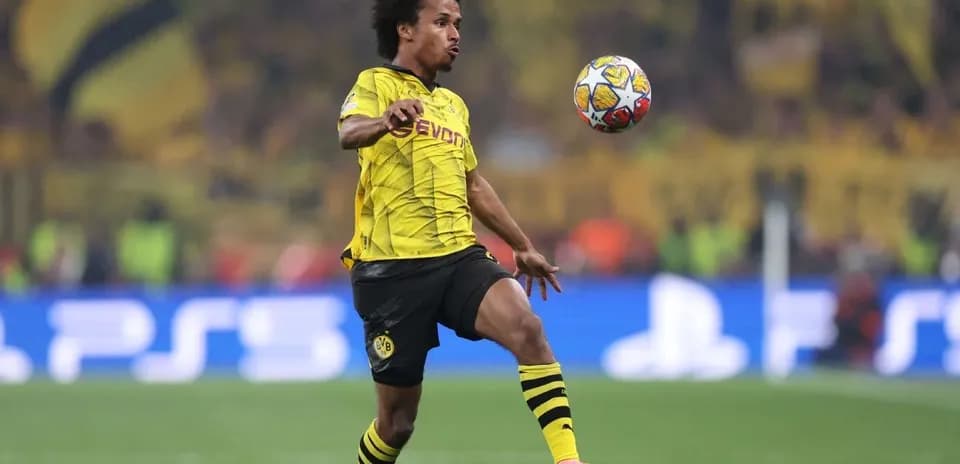 Player controlling the ball during a match
