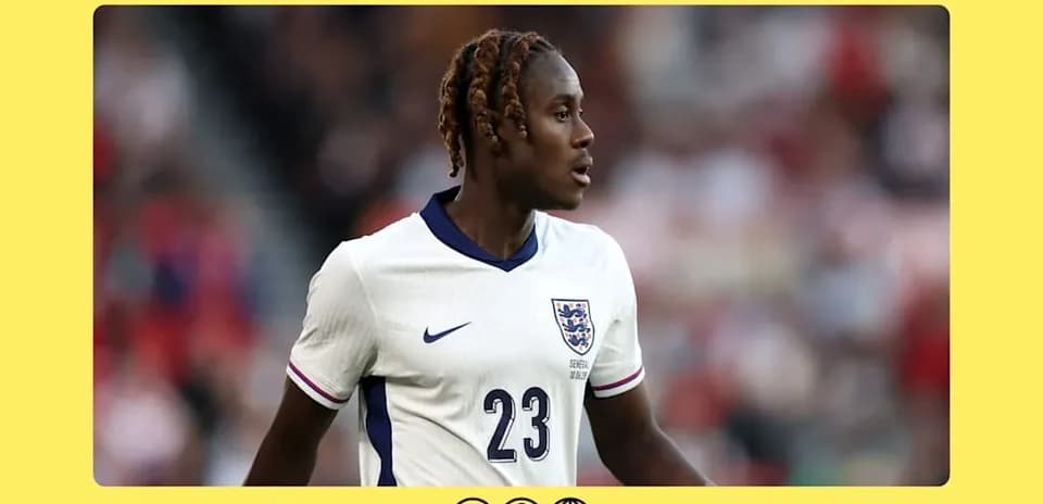 Player wearing England jersey during match