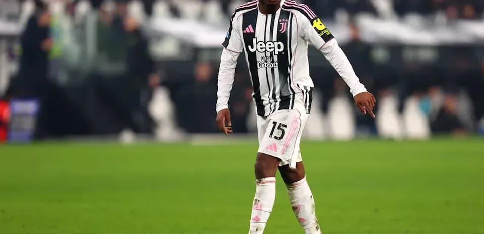 Player wearing Juventus kit on the field
