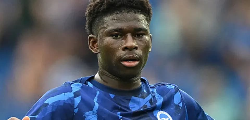 Player in Brighton jersey during match action