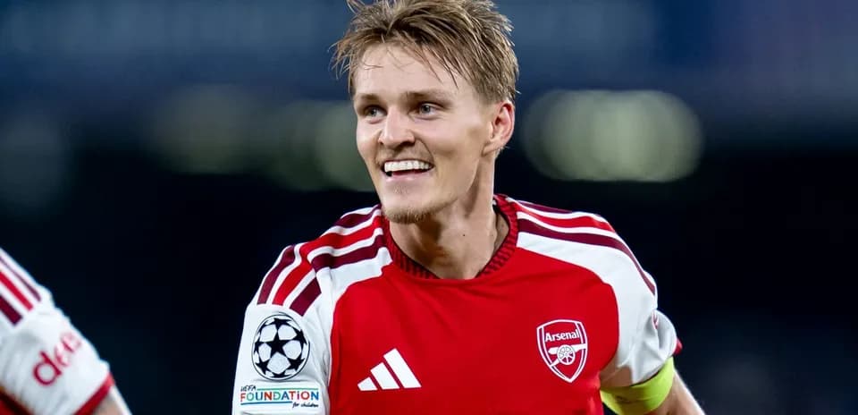 Player celebrating after scoring for Arsenal