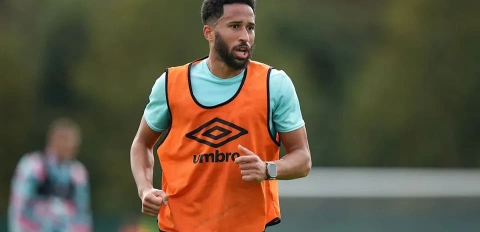 Player running in training session with orange vest
