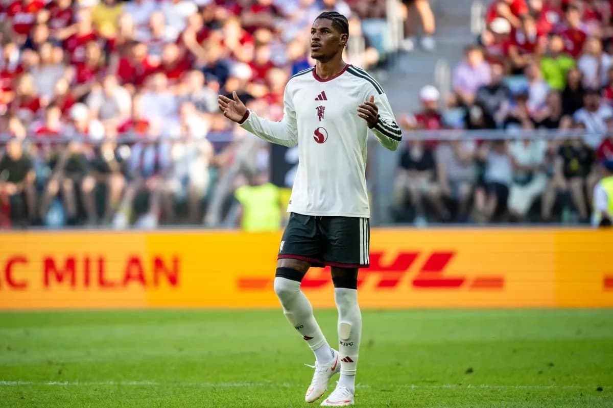 Player gesturing during a football match