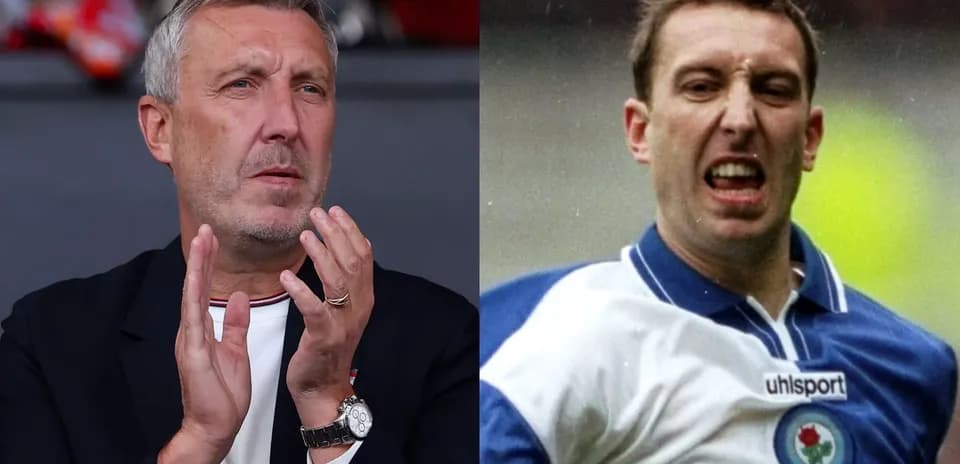 Split image of a coach clapping and a player celebrating