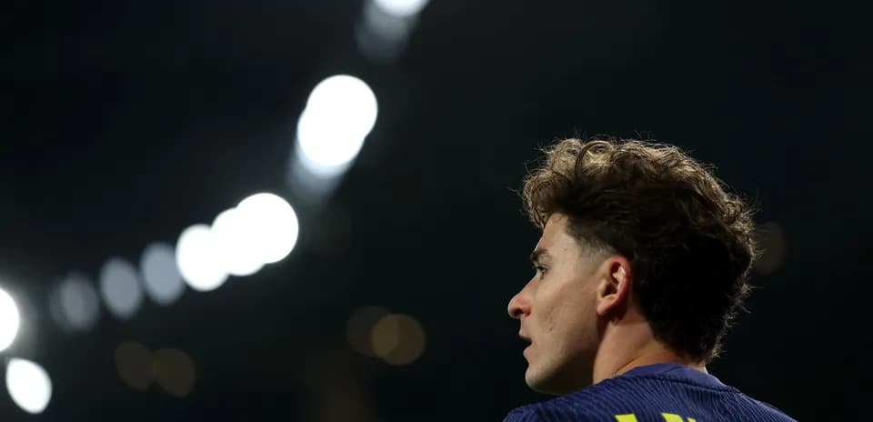 Player J. Alvarez in profile during match