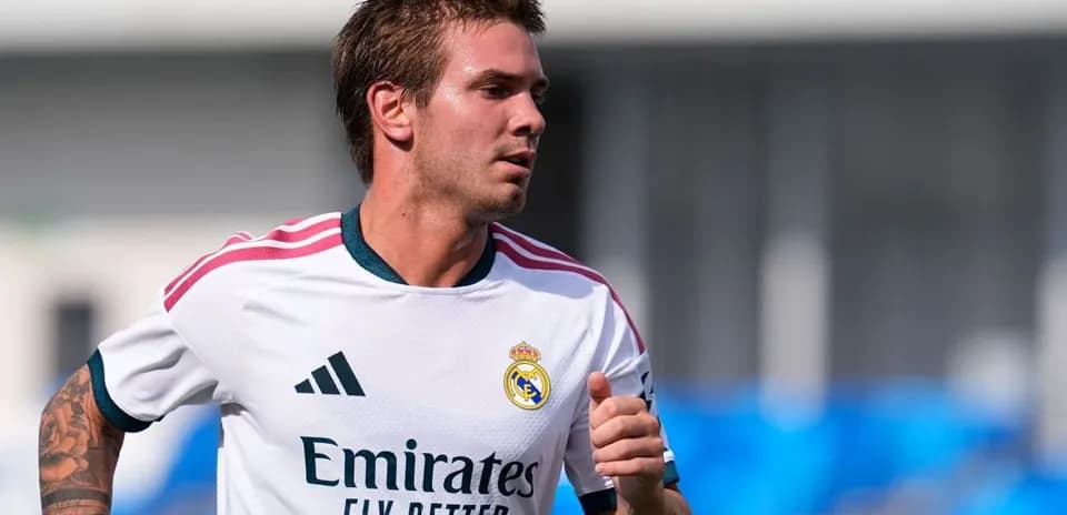 Player running during training session at Real Madrid