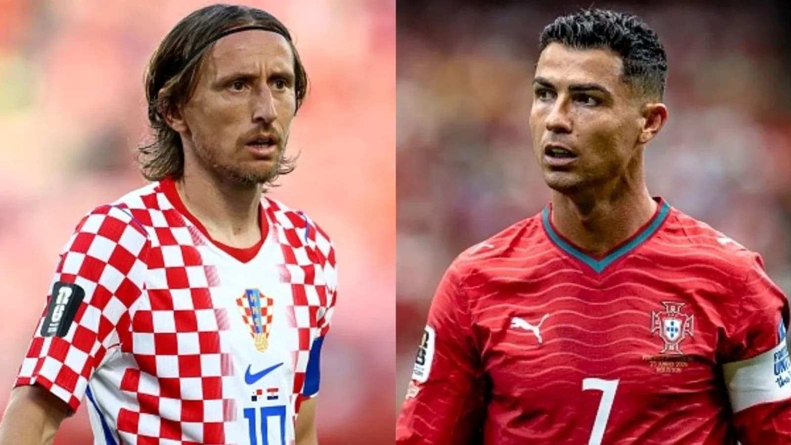 Luka Modric and Cristiano Ronaldo face-off