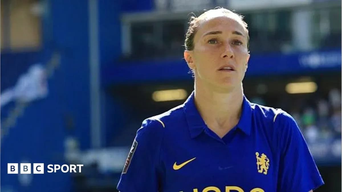 Female player in blue jersey during match