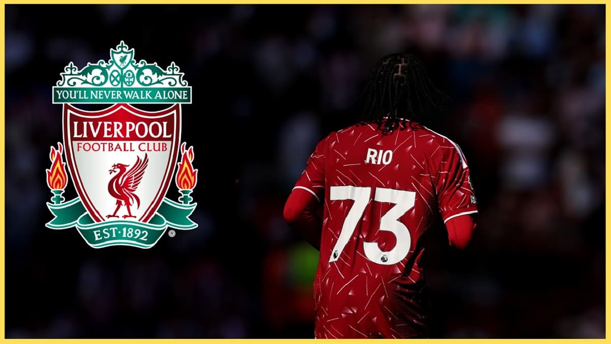 Player in Liverpool jersey with number 73 and name Rio