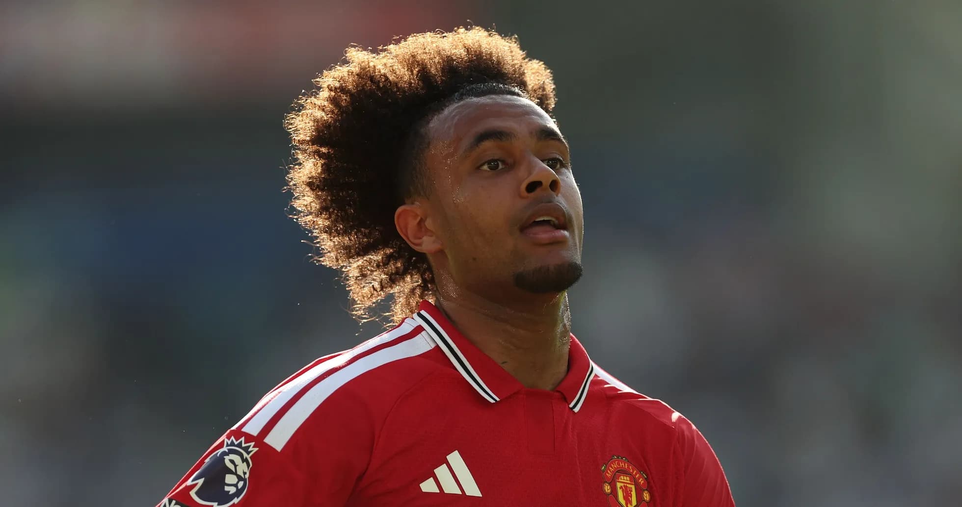 Player in Manchester United kit during match